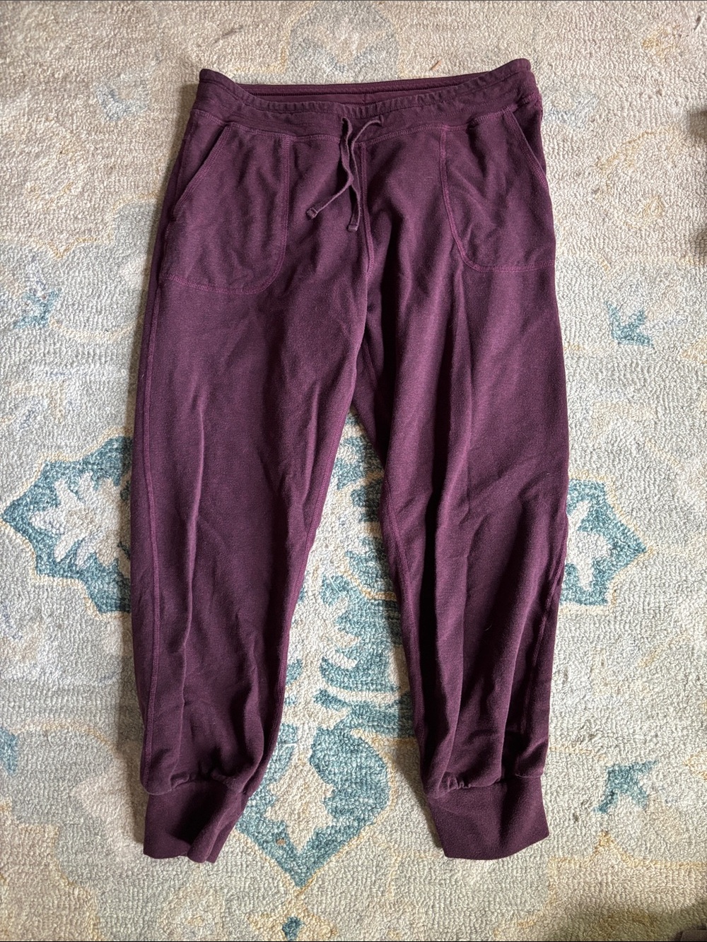 Patagonia Maroon Drawstring Joggers - Women's Cozy Track Pants
